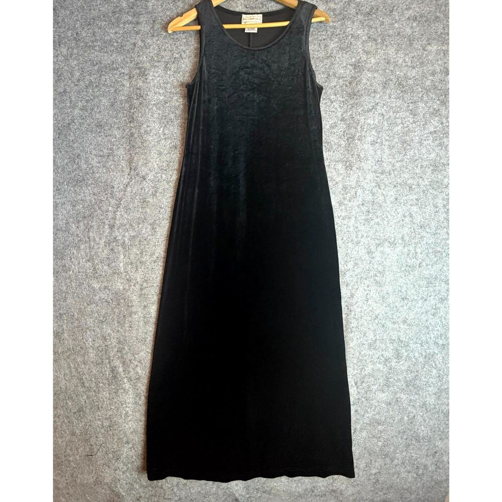 Karin Stevens Dress Women 12 Black Velvet Whimsigoth 90s Noir‎ Maxi Tank
